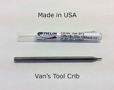 Carbide End Mill .035” Diameter 3FL 1/8” Shank Single End Micro Made In USA