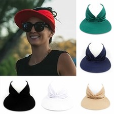 Women Visor Hat Hollow Empty Top Cap Anti-UV Sun Protection Summer Beach Hats