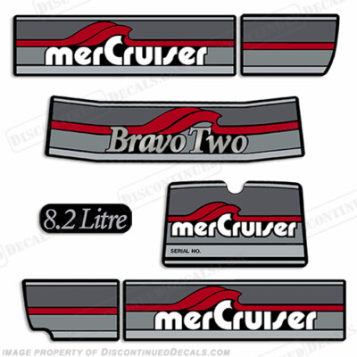 Fits Mercruiser 1986-1998 Bravo Two 8.2 Liter Decals