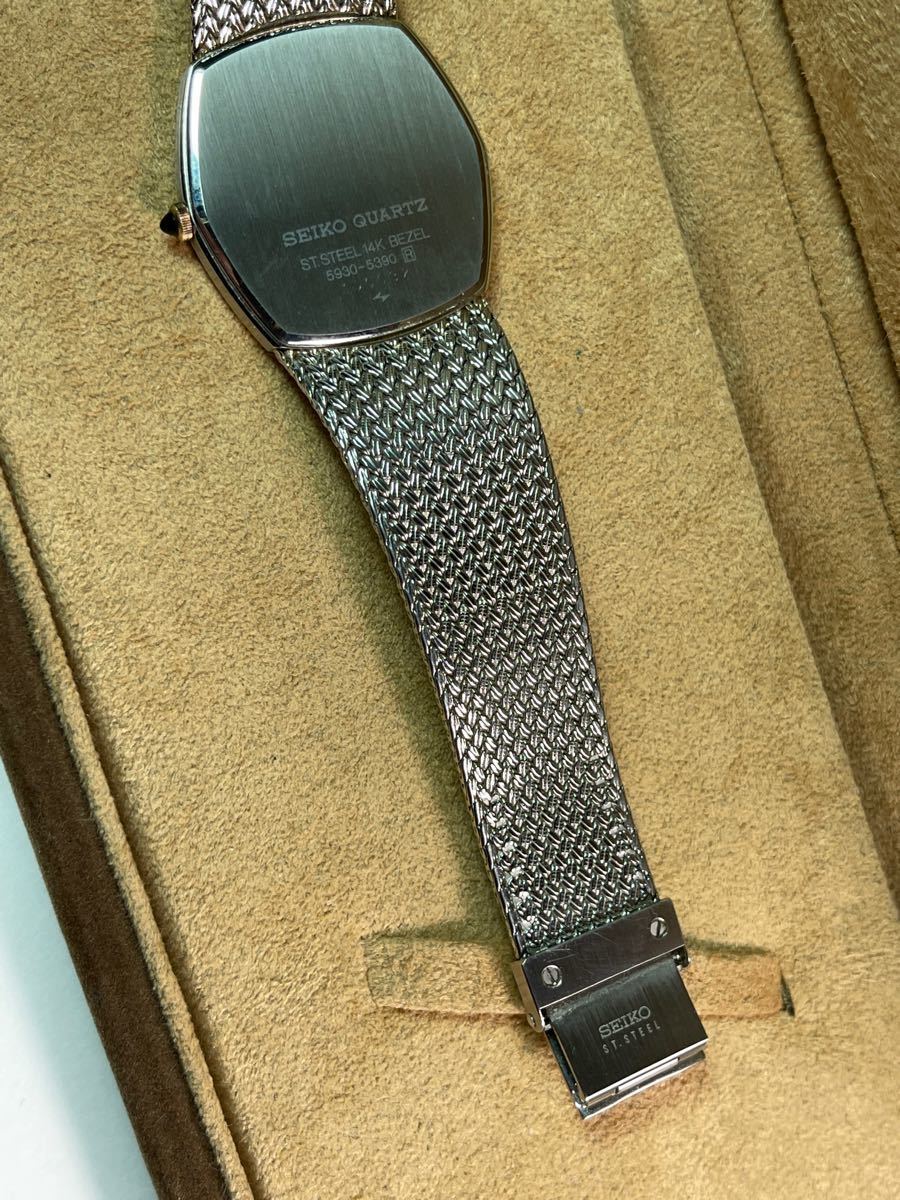 SEIKO セイコー CREDOR クレドール 時計 5930-5360 14Kベゼル×SS