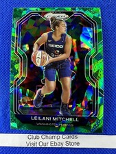 2021 #3 Leilani Mitchell Panini WNBA Panini Prizm Green Ice Prizm Mystics