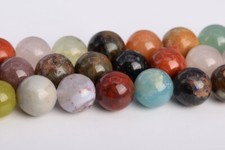 9-10MM Natural Multicolor Mixed Stone Beads Round Gemstone Loose Beads
