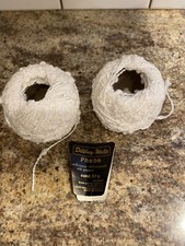 2 Used balls skeins phebe white yarn dilthey wolle craft w germany