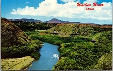 1969 Postcard Wailua River Kauai Hawaii