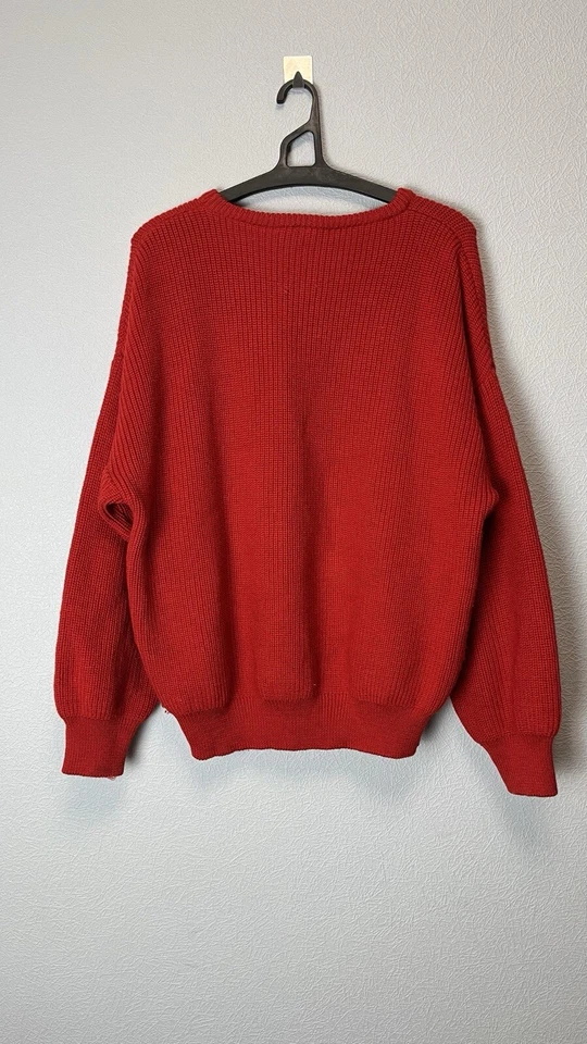 Suéter de punto Moncler vintage rojo XL para hombre logotipo raro años 80 Foto 2 de 4