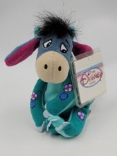 Disney Store Winnie the Pooh Dinosaur Eeyore Bean Bag Plush Toy 9" with Tags