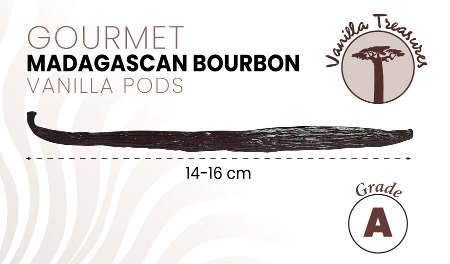 6 Madagascan GRADE A Bourbon Organic vanilla pods. ORGANIC WHOLE FOODS - Image 2 of 4