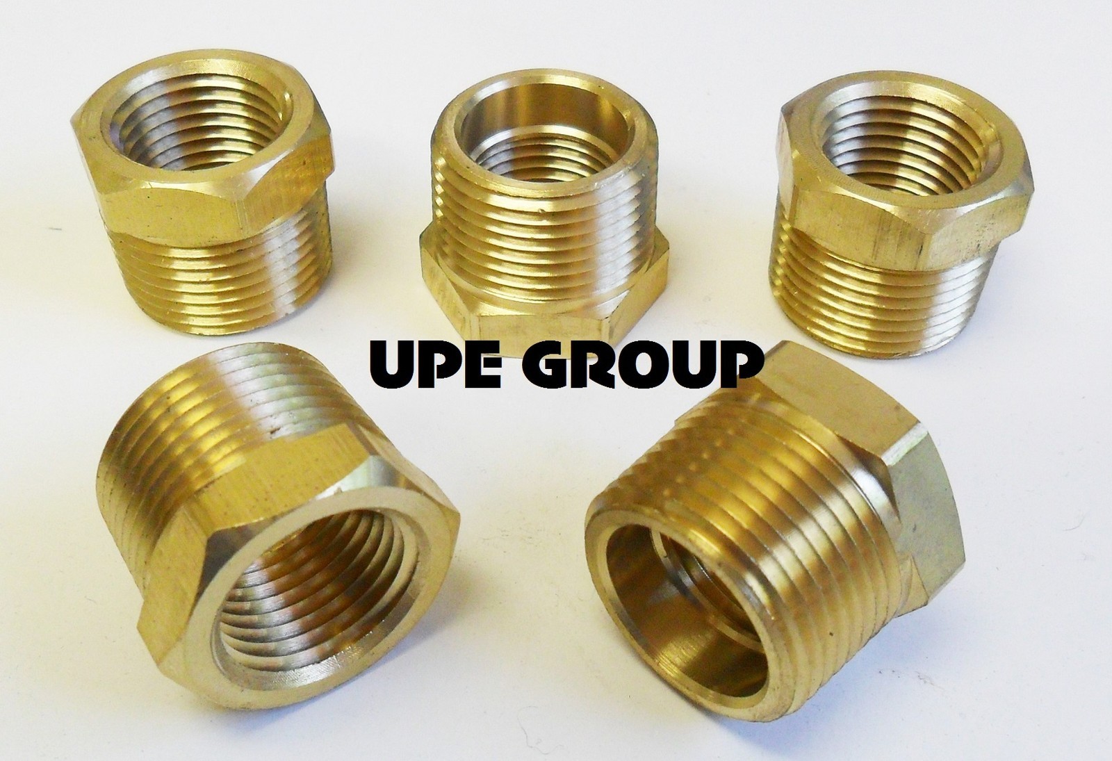 BRASS HEX BUSHING REDUCING NPT THREADS PIPE FITTING 3/4 MALE X 1/2 FEMALE QTY 5