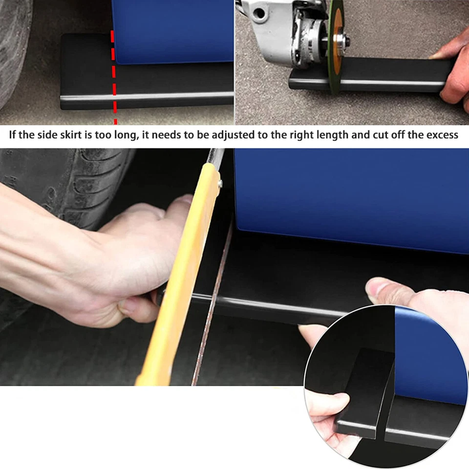 For Mercedes-Benz A180 A200 A220 A250 86.6" Side Skirt Extension Rocker Panel  - Image 2 of 4