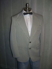Vtg 1960's McGregor Pinstripe Polyester Jacket Suit Coat Blazer NWT sz 40 Medium