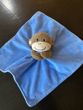 Magic Years I Love Mommy Blue Monkey Rattle Security Blanket Lovey Lovie