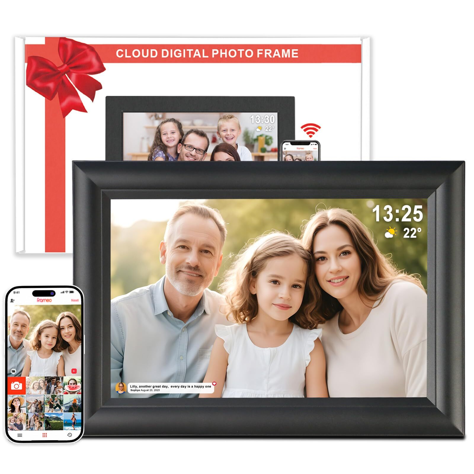 Frameo 10.1 Inch Digital Picture Frame WiF,Electronic Picture Frame with 32GB...