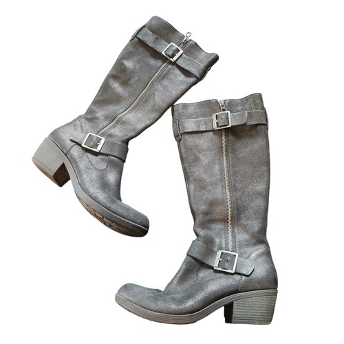 Korks Kork Ease Essie Leather Boots Womens 7 38 Black Buckle Zip - Picture 11 of 11