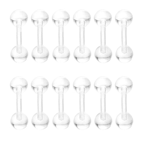 10-30X Varies Acrylic Horseshoe Nose Ring Bioflex Retainer Ear Lip Stud Piercing - Picture 19 of 19
