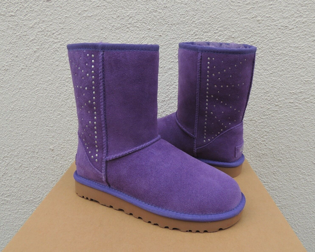 UGG Purple Classic Short Bling Studded 