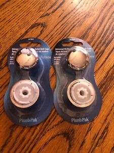 Plumb Pak Universal Fit Decorative Toilet Bolt Caps Polished
