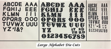 Large Alphabet Die Cuts - Three styles in 56 colours. Sold in sets of 1 or 2