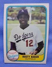 1981 FLEER #115 DUSTY BAKER LA DODGERS NM-MT or BETTER 81 WS & 3 TIME MGR YEAR