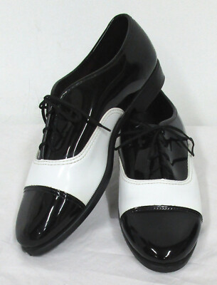 Men's Gateway Black & White Tuxedo Dress Shoes Retro Vintage Spats Size  7.5W | eBay