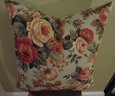 Decorative Pillow Cover Beautiful Red Roses on Powder Blue Background Floral