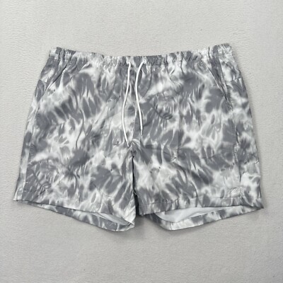 DSG Men's 6'' Rec Short Size 2XL Gray White Lifestyle Relaxed Fit