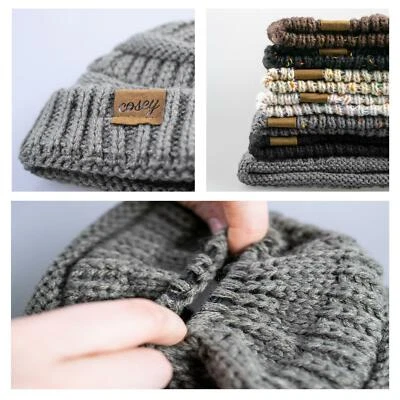 Strick Winter Beanie, Pferdeschwanz Mütze mit Zopfloch│Damen & Mädchen│8 Designs