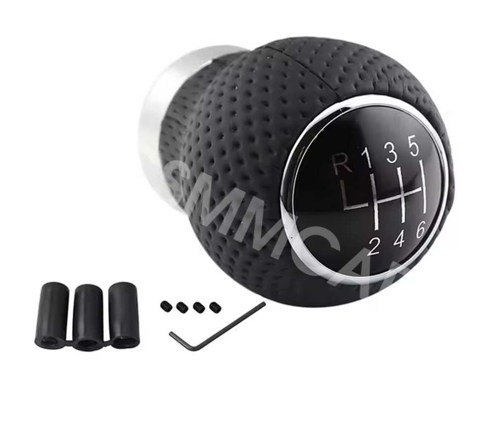 PU Leather Shift Knob Gear 6-Speed Manual Shifter Car Lever Stick Replacement