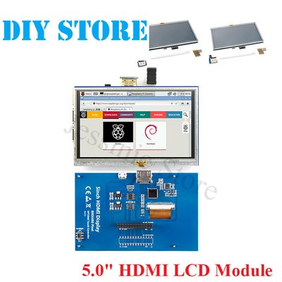 5 Inch HDMI LCD Touch Screen Display Module 800x480 TFT Monitor for Raspberry Pi