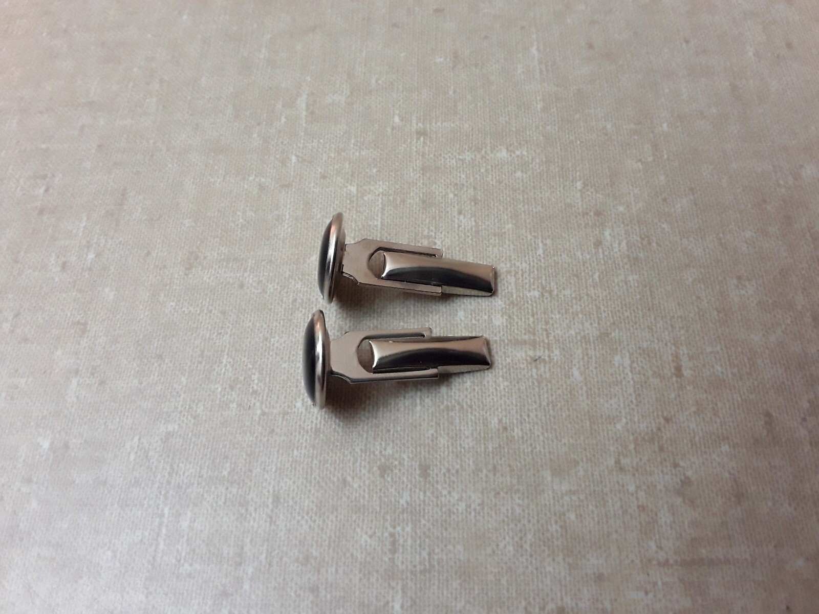 Black Button Sliver Rectangle Cuff Links Lot - image 6