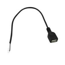 1pc USB 2.0 A Female 2 Pin 2 Wire Power Charge Cable Cord Connector DIY 1FT/30CM