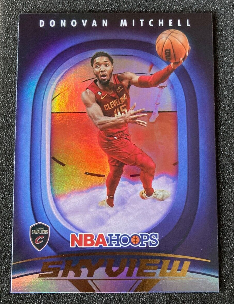 2023-24 Panini Hoops #2 Donovan Mitchell Skyview HOLO. Cleveland Cavaliers.