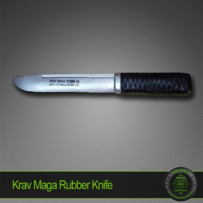 KRAV MAGA SILBER GUMMI SICHERHEIT TRAINING SPIELZEUG MESSER - Zugmesser Selbstverteidigung