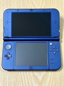 New Nintendo 3DS LL Metallic Blue Console Stylus Clean Screen Japan
