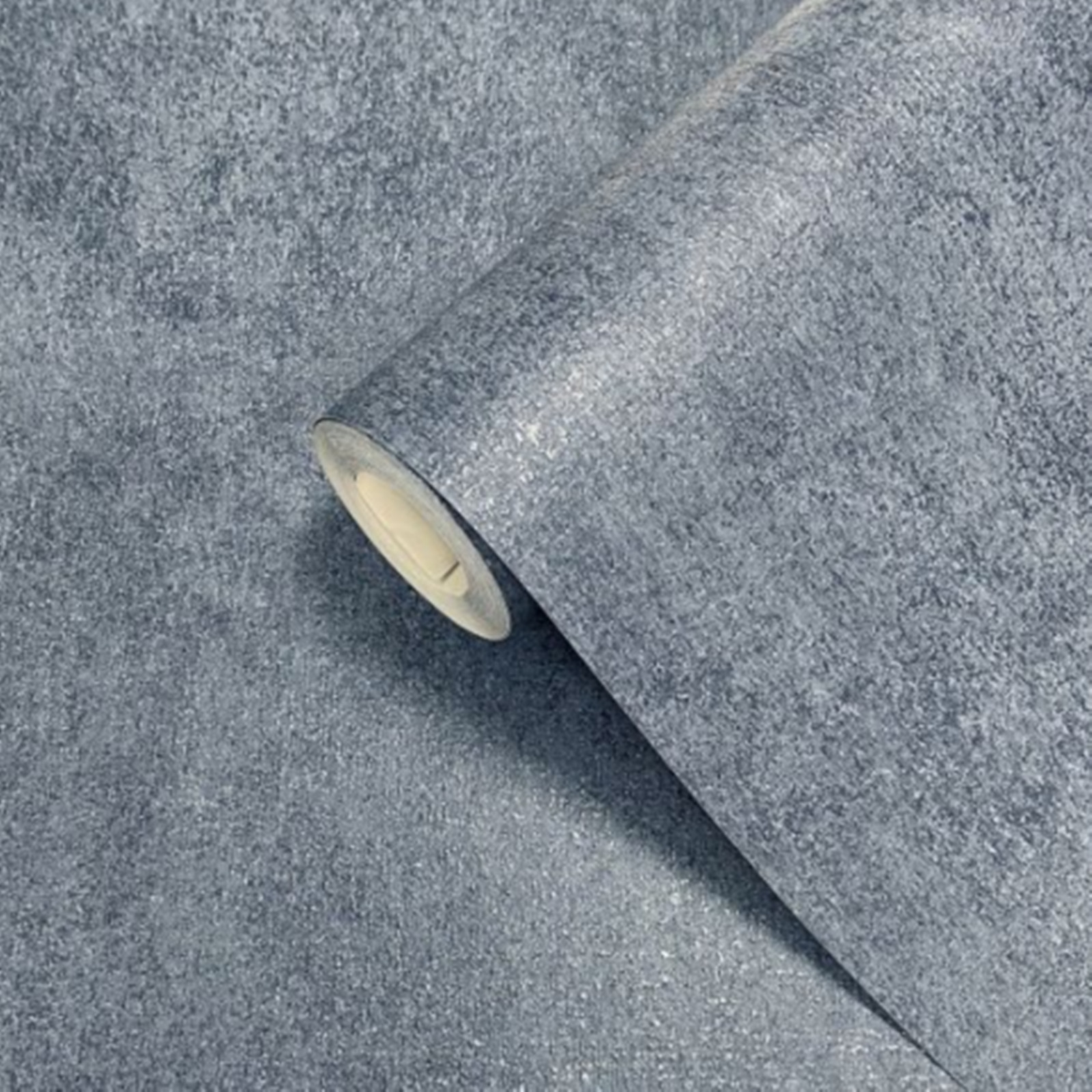 Plain Blue Wallpaper Textured Mottled Effect Thick Blown Vinyl Free Match Lounge