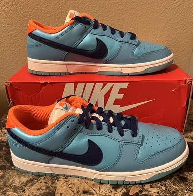 Nike Men s Dunk Low SE Baltic Blue/Deep Royal/Orange HQ1538-416 Size 10 BNIB