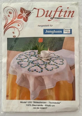 Duftin Junghans Modell 1253 Blütenherzen Tischdecke NEU&OVP Weltweiter Versand - Bild 1 von 2
