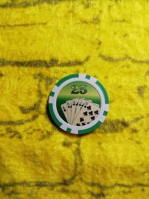 10 Poker Chips Casino - Wert 25 - Gewicht 12 Gramm Metallkern - Poker Chips
