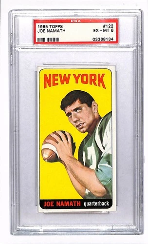 1965 Topps Joe Namath RC Rookie #122 Jets PSA 6 EX-MT