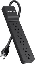Belkin 6-Outlet Power Surge Protector and 4 FT Cord, Model: BE10600-04 E850 