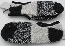 West Loop 2-PACK Womens Fuzzy Liner No Show Socks 4-10 Black Gray Cozy Low Cut