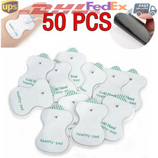 50Pcs Electrode Pads Snap On Replacement For Tens Unit Therapy Massager Heal