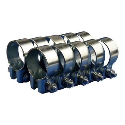 10x Wide Band Clamps 62.5mm Clamp Clamp Exhaust System Manifold Galvanised