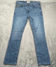 Ariat Jeans Mens 38x36 Blue M7 Slim Fit Straight Leg Julian Hartwell Denim