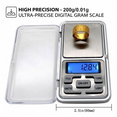 Mini Digital Scale 0.01g Precision Pocket Gram Scale for Herbs Jewelry Gold