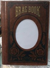 Brag Book Brown Vinyl Photo Picture Album Vintage Flip Book