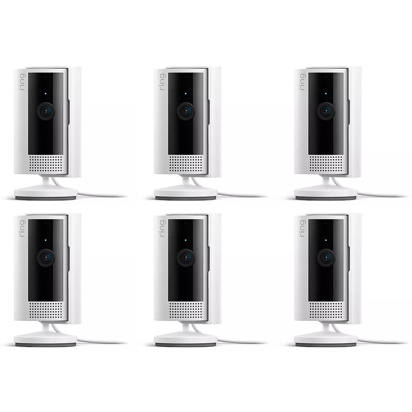 6-Pack Ring Indoor Plug-in Wired Smart Security Camera 2nd Generation HD Video