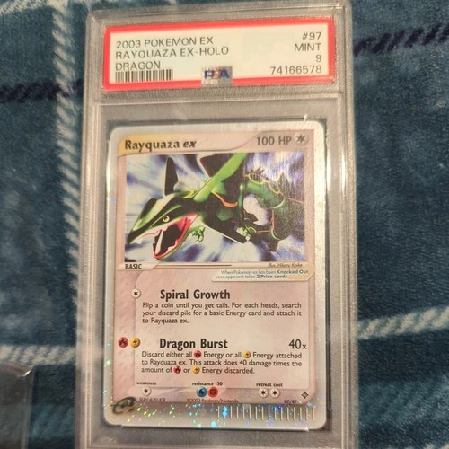 PSA 9 MINT RAYQUAZA EX HOLO 2003 POKEMON DRAGON #97/97 ULTRA RARE