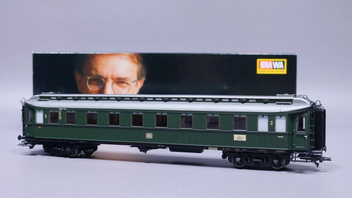 H0 DC Brawa 2448 Preußischer D-Zug-Wagen 2. Kl. B4üw 19 993 Mz DB OVP #ST_743