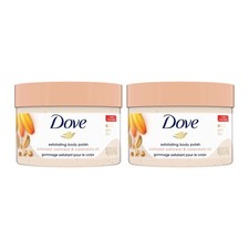 Dove Exfoliating Body Polish Colloidal Oatmeal Calendula Oil 10.5 oz Pack of 2 