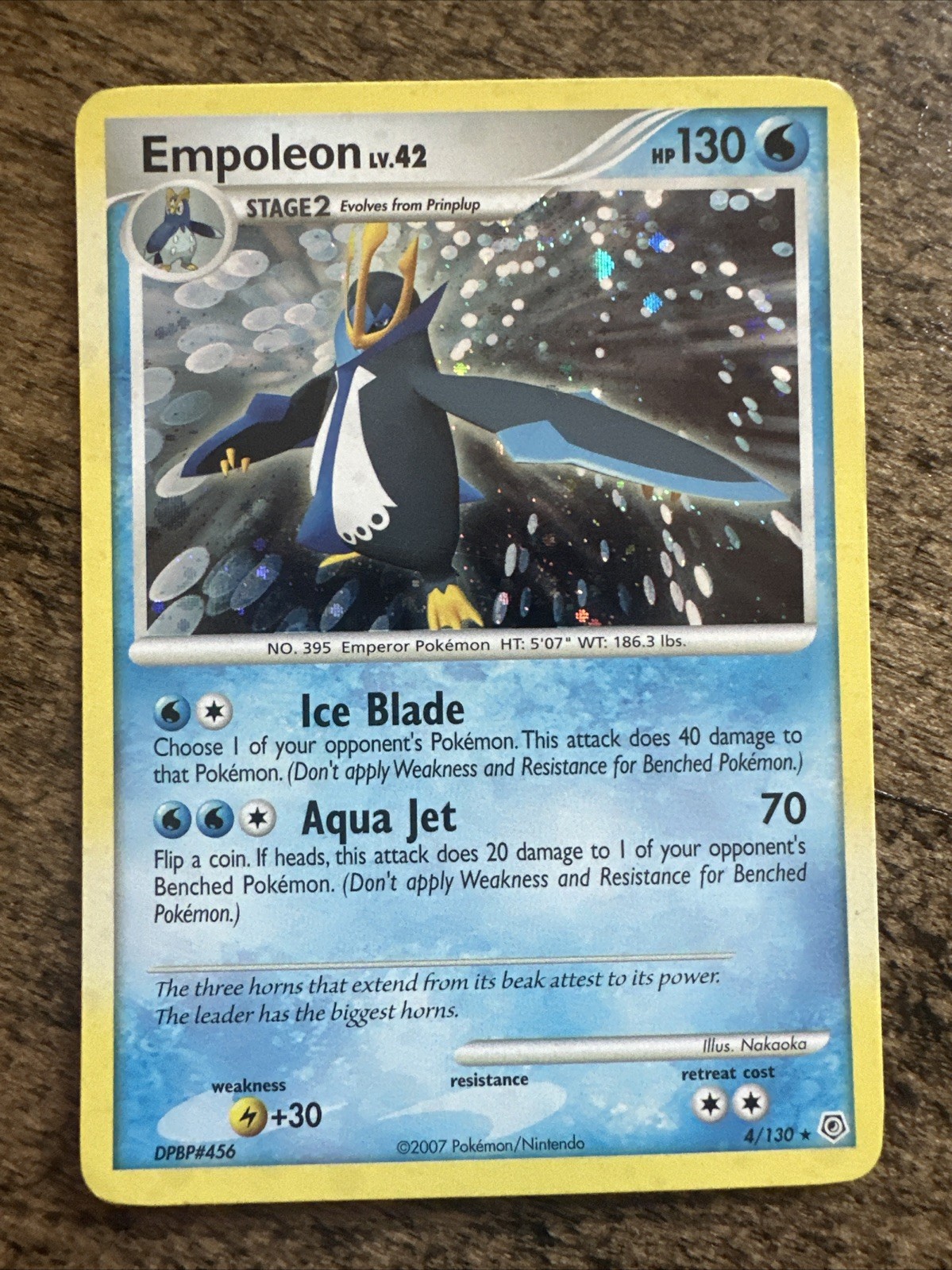 Empoleon - 4/130 - Pokemon Diamond & Pearl Reverse Holo Rare LP